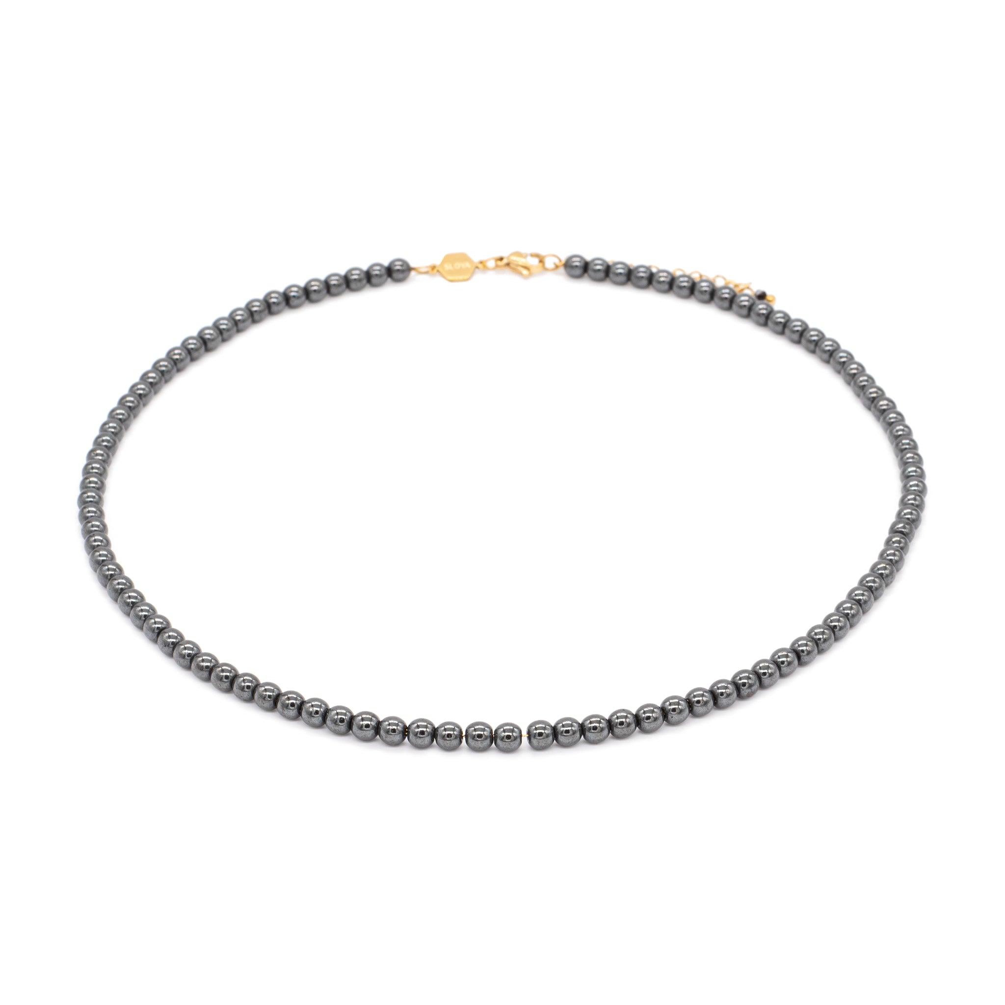 SLOYA Collier Serena en pierres Hématite