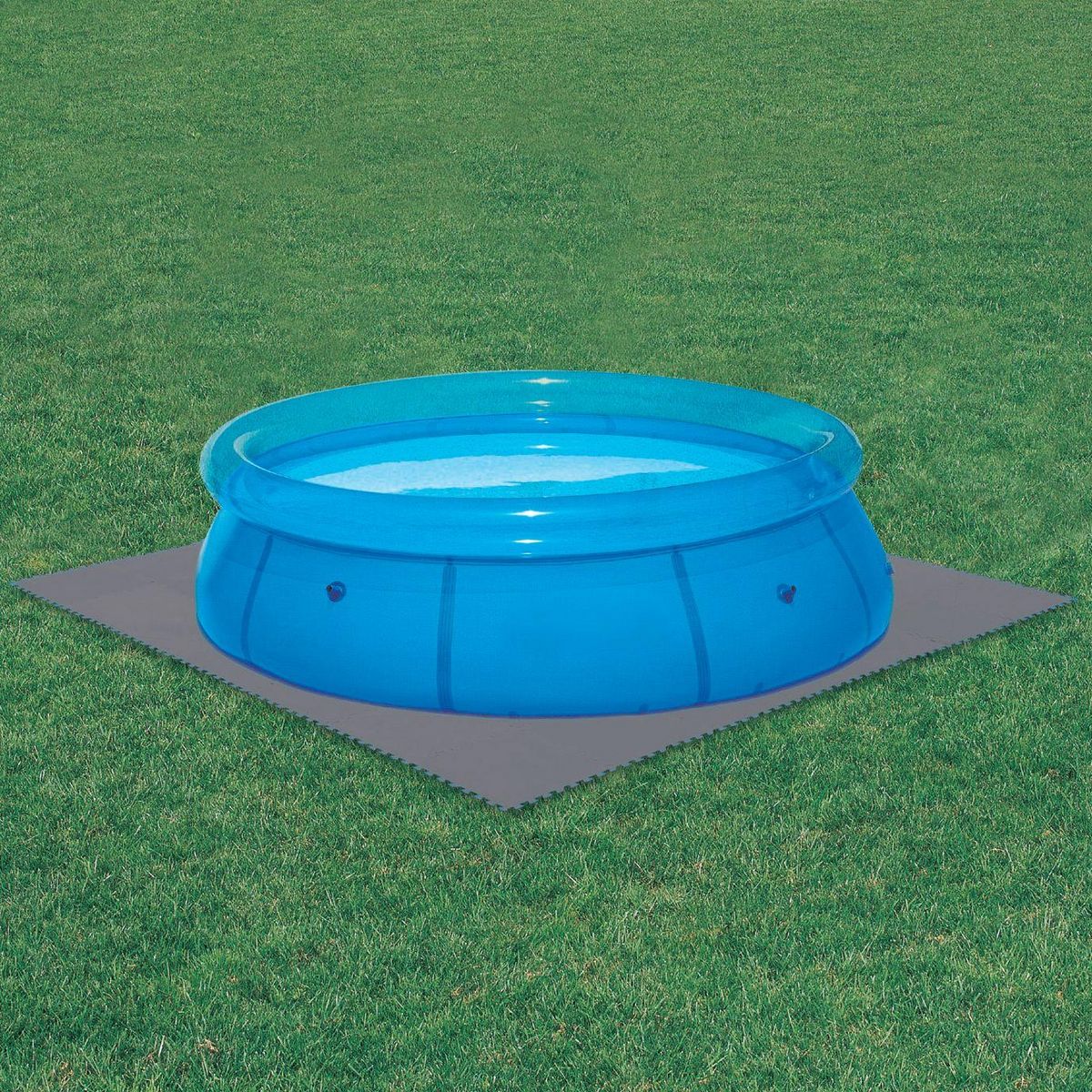 WERKAPRO Dalle pour piscine imprimé taupe  50x50cm  3mm 9 pièces WERKA PRO