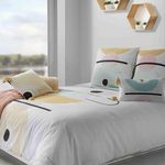 Les Ateliers du Linge Parure housse de couette 100% coton 47fils siano. Coloris disponibles : Blanc