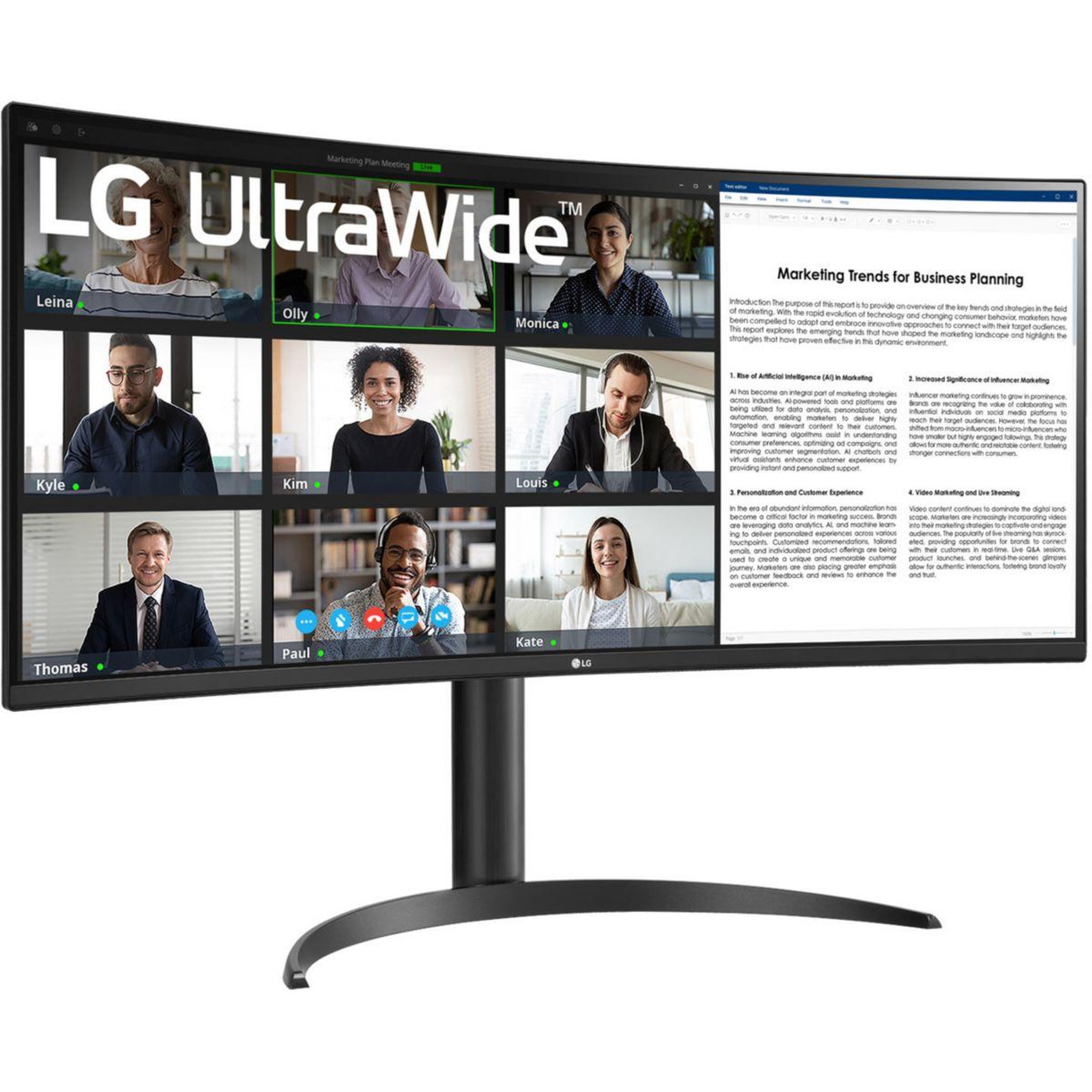 Voir la diapositive 3 : LG Ecran PC UltraWide 34WR55QK-B 34'' VA
