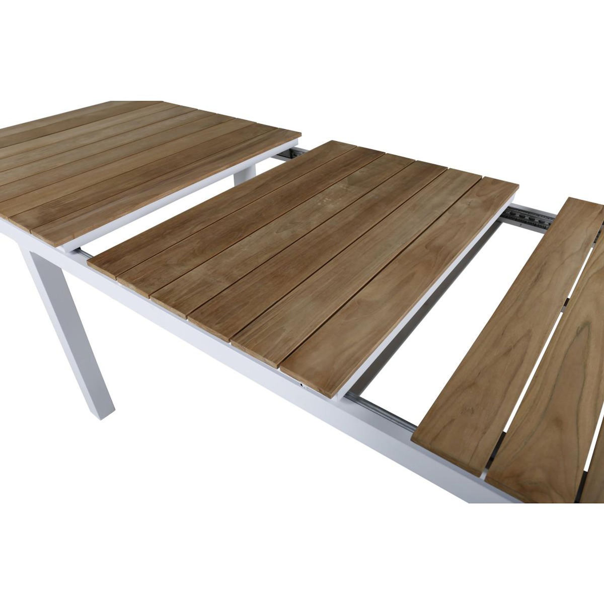 Paris Prix Table de Jardin Extensible  Mexico  180-240cm Naturel & Blanc