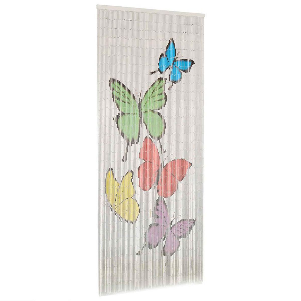 VIDAXL Rideau de porte contre insectes Bambou 90 x 200 cm