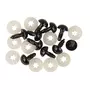 Rayher Yeux de sécurité en plastique Noir 1,2 cm avec rondelles 10 pièces