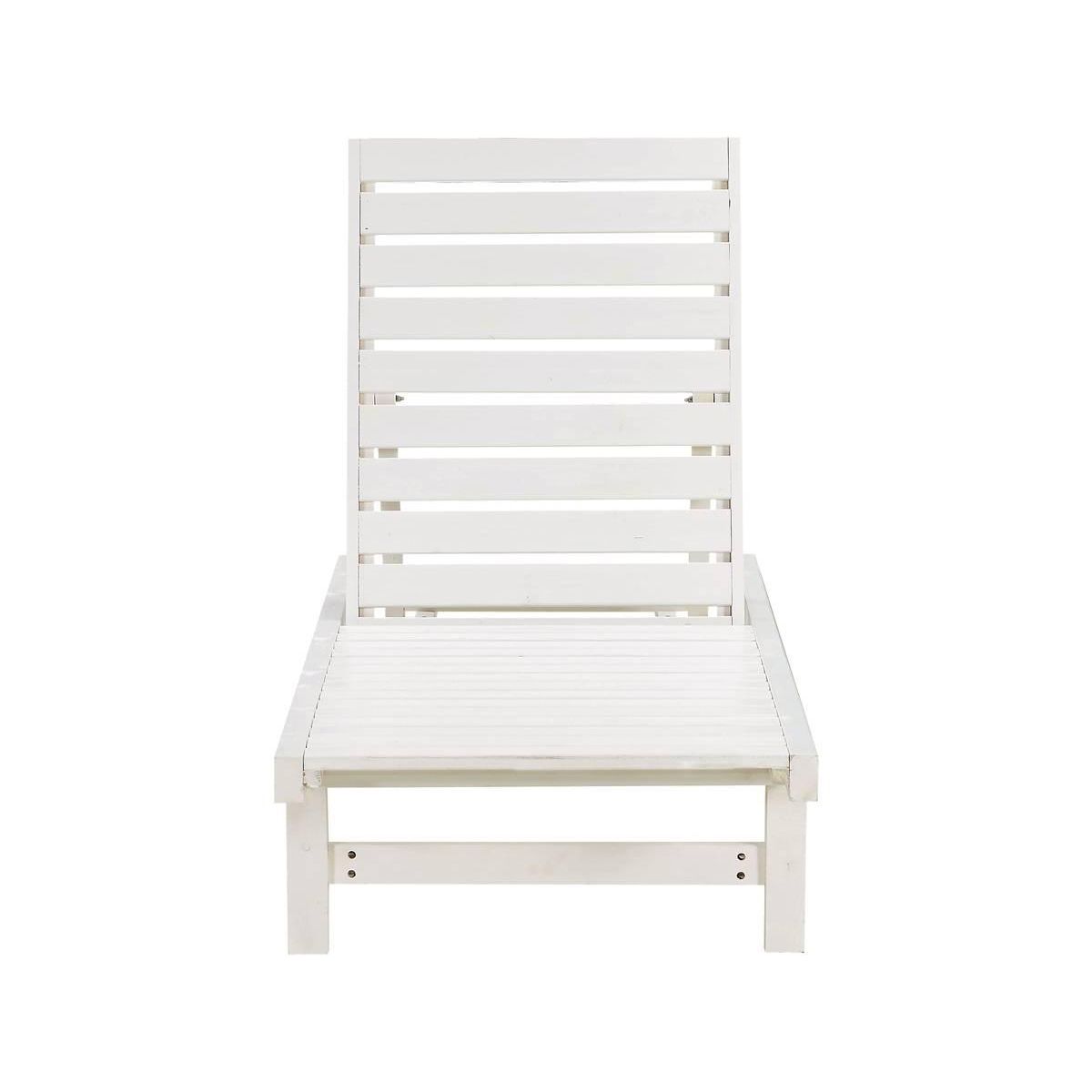 Habitat et Jardin Lot de 2 bains de soleil en bois  Rawai  - Blanc