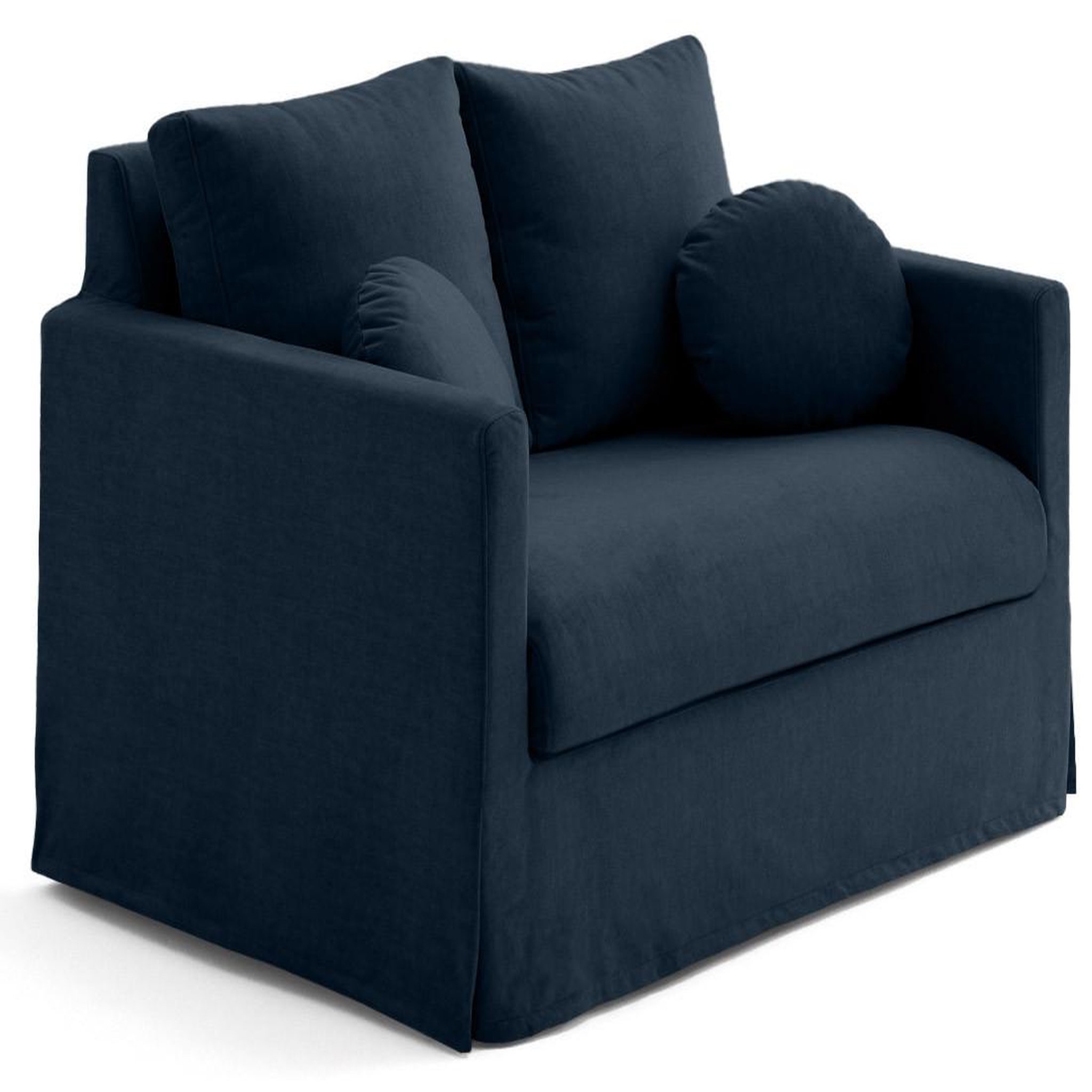 Voir la diapositive 3 : LISA DESIGN Serena - canapé droit déhoussable 2 places en velours