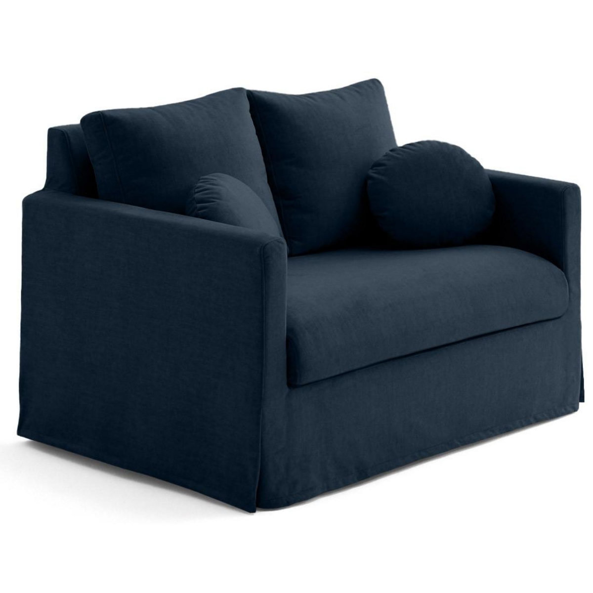 LISA DESIGN Serena - canapé droit déhoussable 2 places en velours