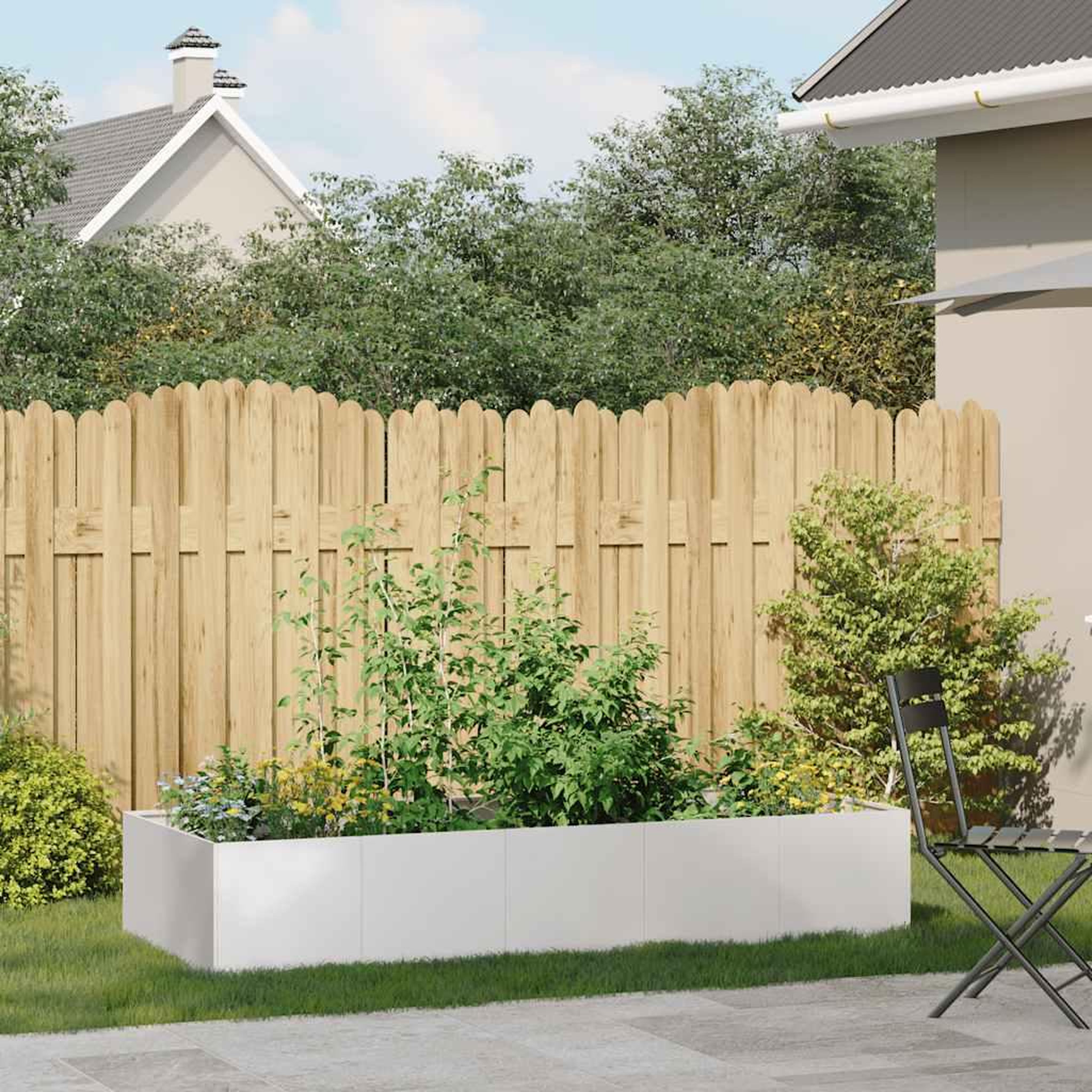Voir la diapositive 3 : VIDAXL Jardiniere 200x80x40 cm acier inoxydable