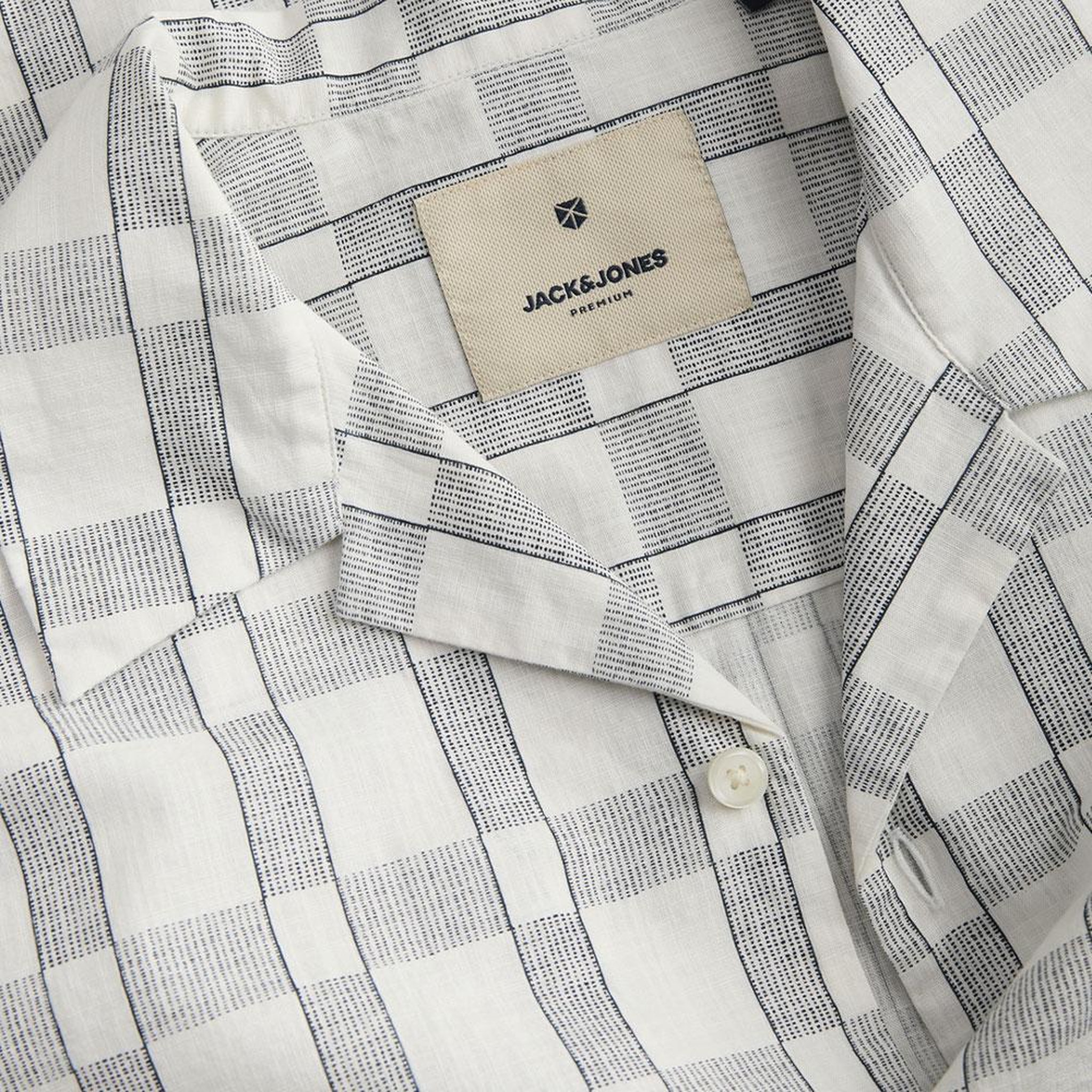 Voir la diapositive 3 : Jack & Jones Chemise Blanc/Marine Homme Jack & Jones Kevin