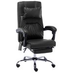 VIDAXL Chaise de bureau de massage Noir Similicuir