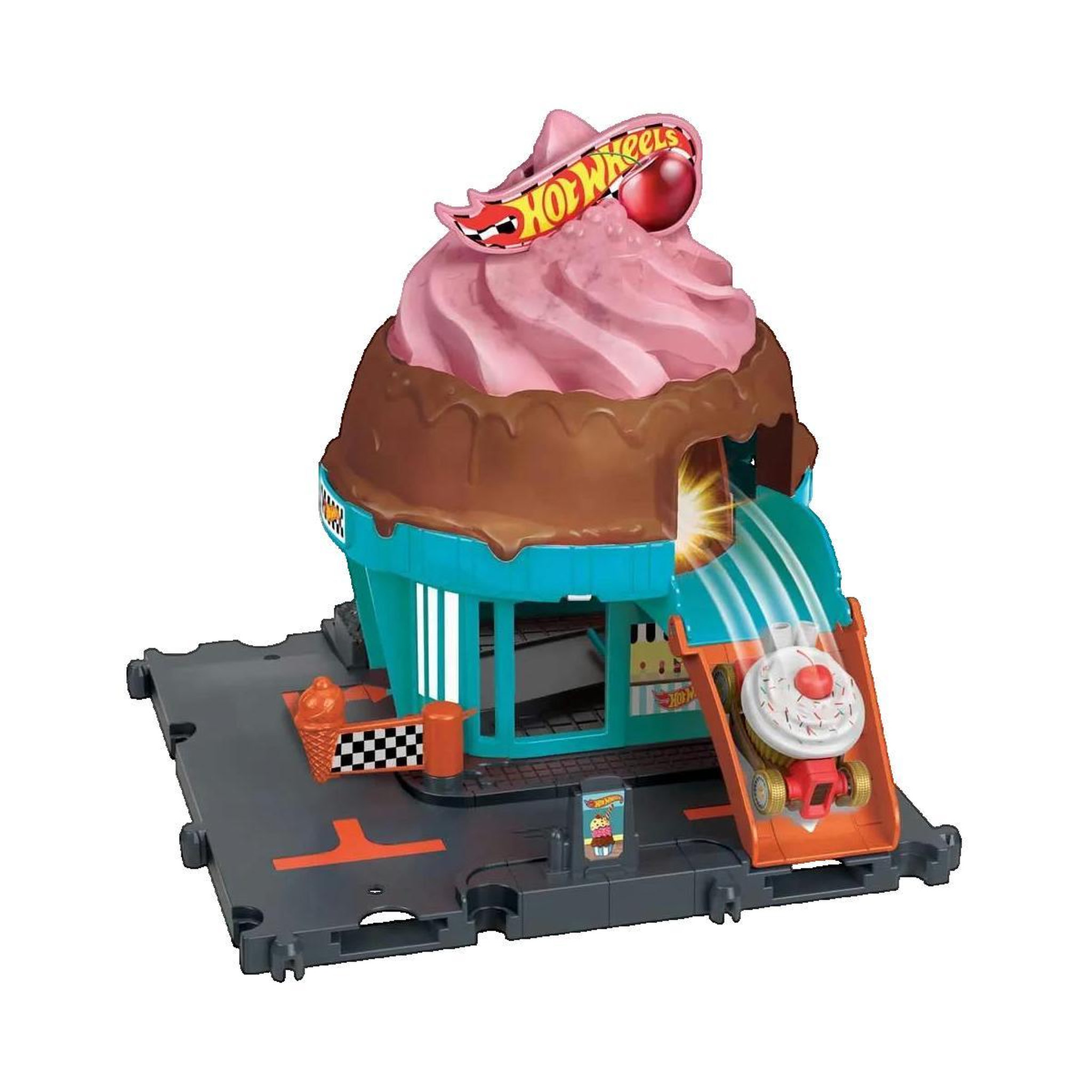 Voir la diapositive 3 : Hot Wheels Ensemble de jouets Hot Wheels multicolore avec rampe et voiture 1:64