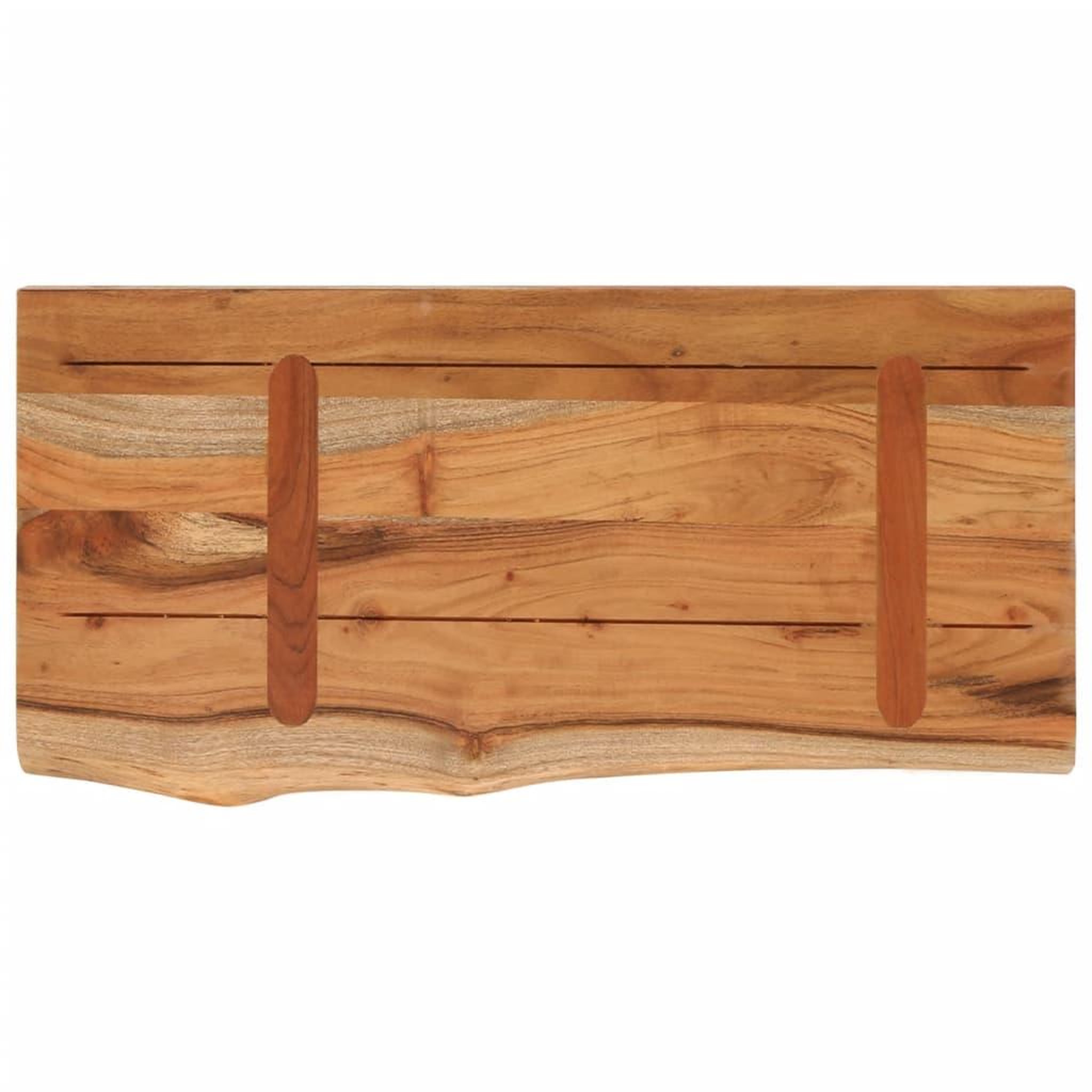 Voir la diapositive 5 : VIDAXL Etagere murale rectangulaire massif acacia bordure assortie