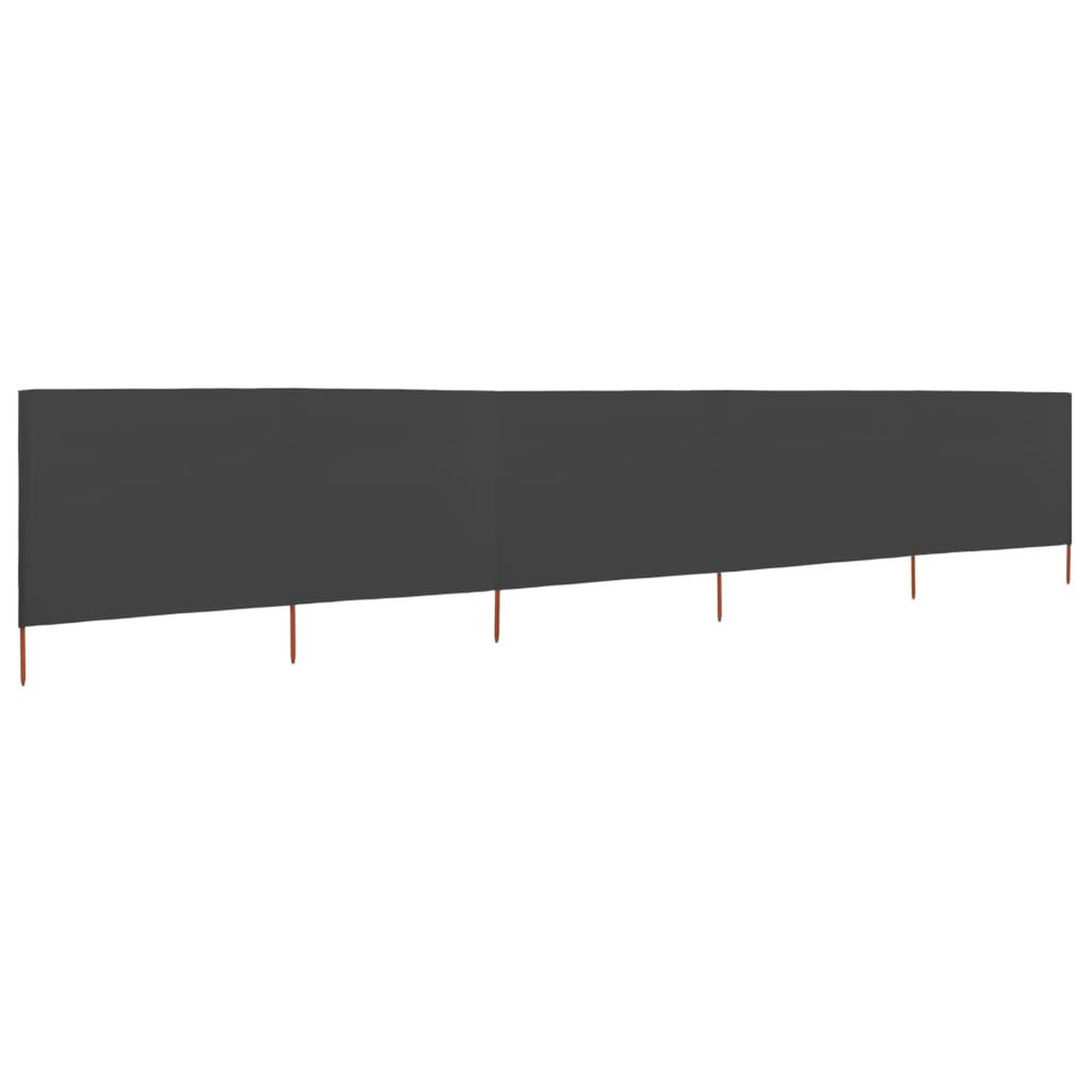 Voir la diapositive 2 : VIDAXL Paravent 5 panneaux Tissu 600 x 160 cm Anthracite