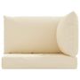 Voir la diapositive 4 : VIDAXL Coussins de palette lot de 3 beige tissu oxford
