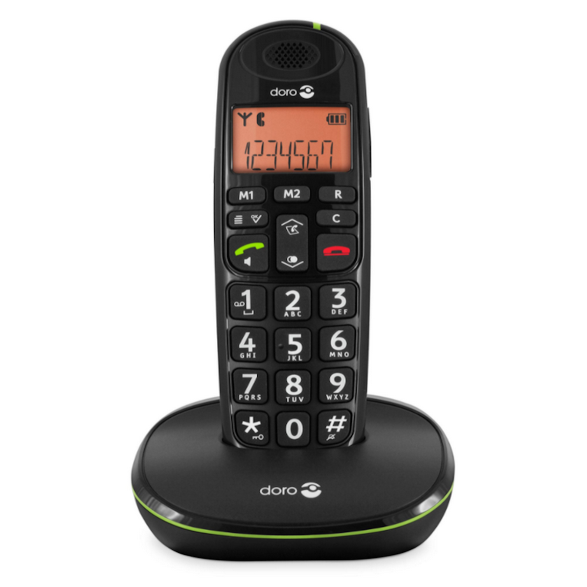 Doro Téléphone sans fil dect noir - dorophoneeasy100w