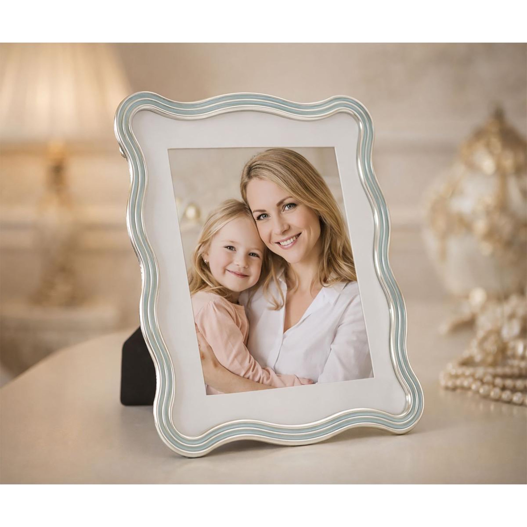 Voir la diapositive 5 : Paris Prix Cadre photo déco  elizabeth  20x25cm bleu