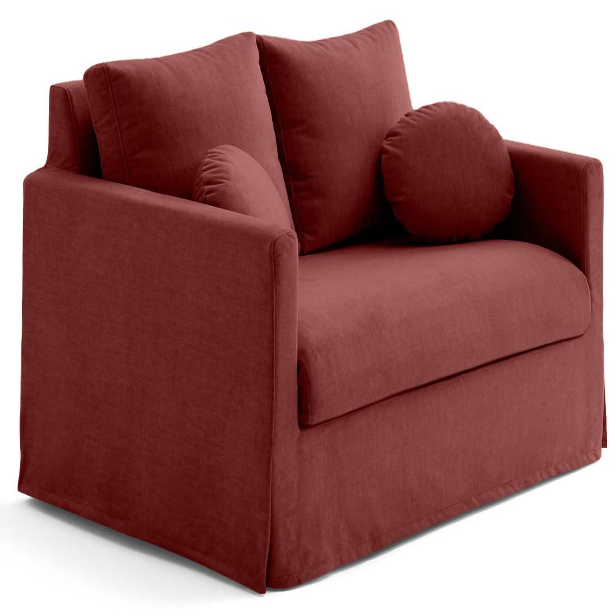 Voir la diapositive 3 : LISA DESIGN Serena - canapé droit déhoussable 2 places en velours