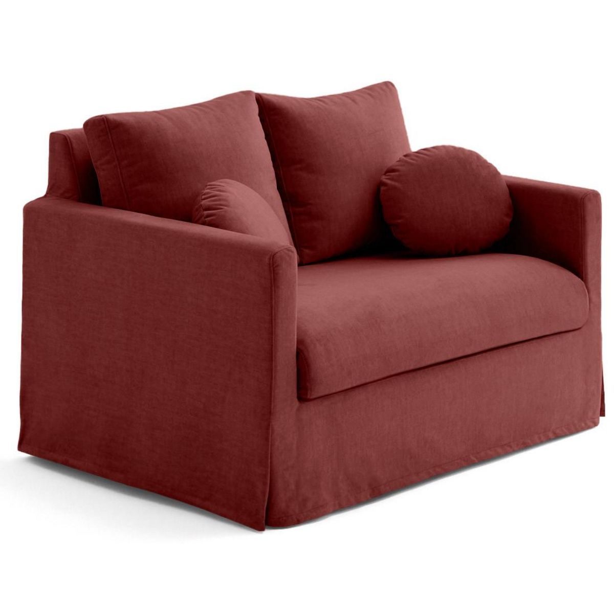 LISA DESIGN Serena - canapé droit déhoussable 2 places en velours