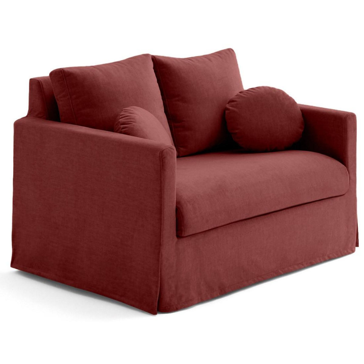 LISA DESIGN Serena - canapé droit déhoussable 2 places en velours