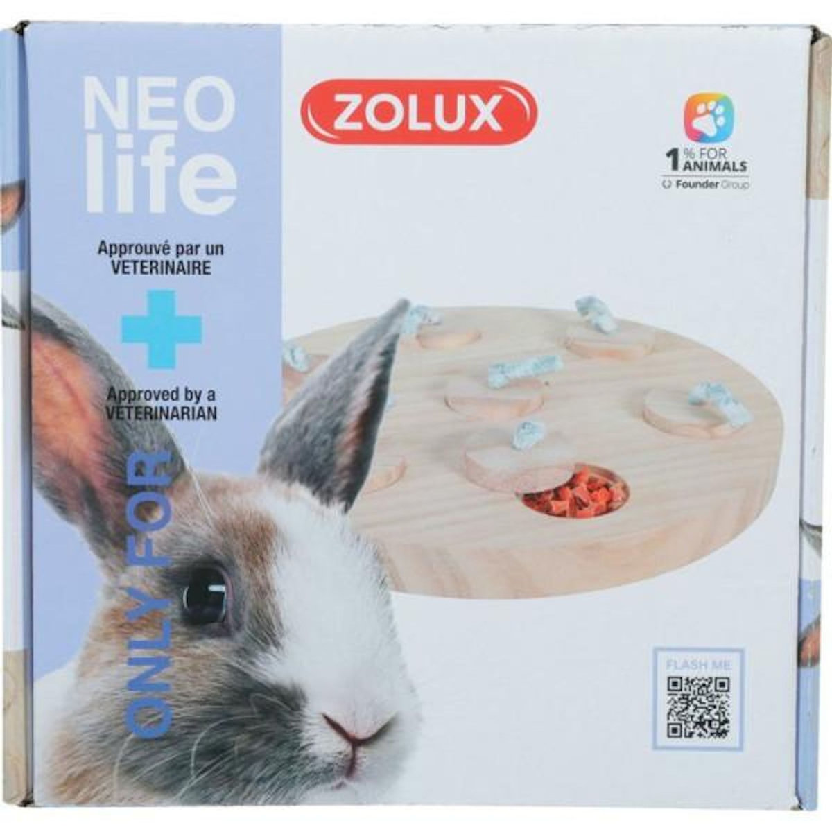 Zolux Plateau pour friandises en bois - ZOLUX - Jeu d'occupation - Stimule et réduit l'ennui - Néolife