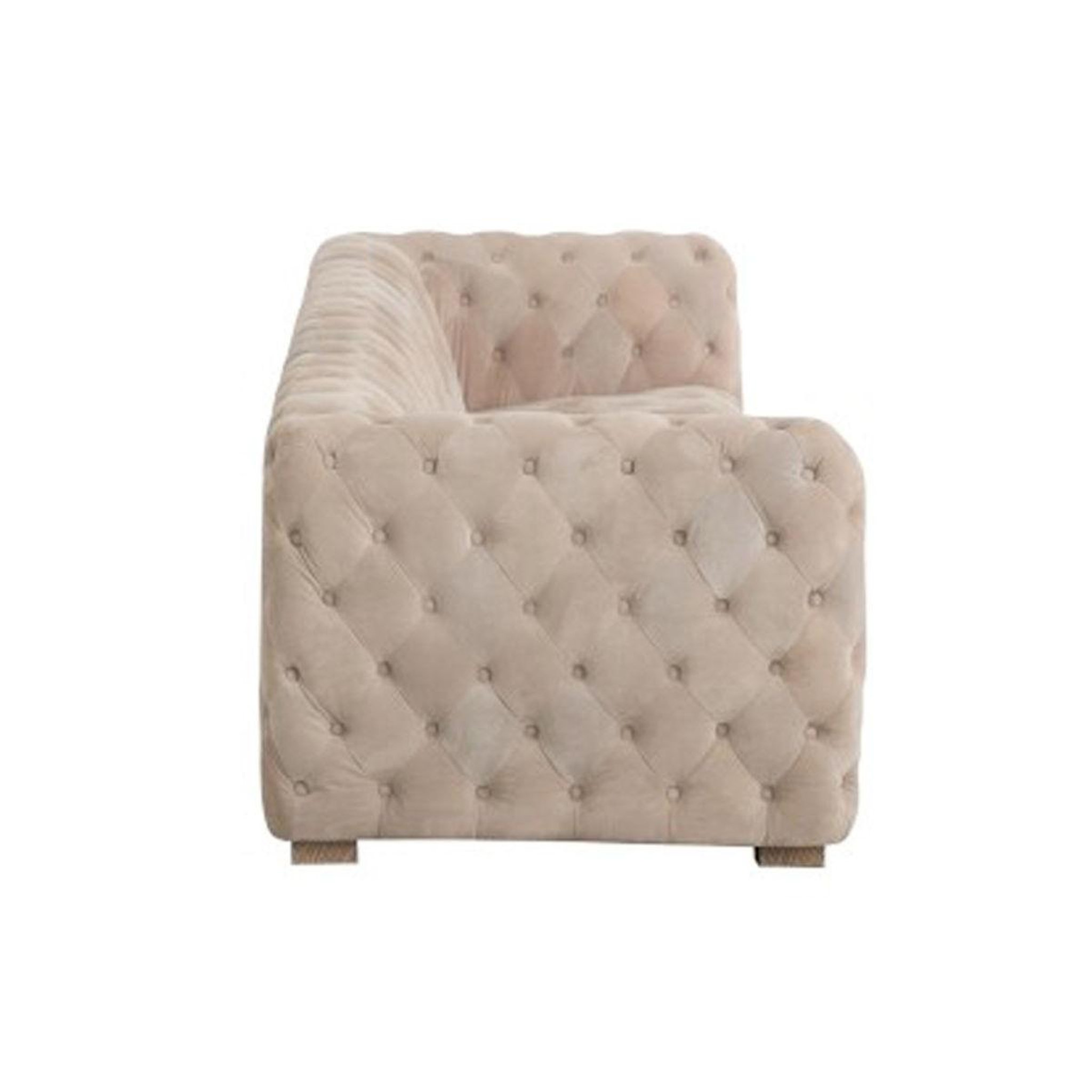 Voir la diapositive 3 : J-LINE Canapé 3 places capitonné  royal  239cm beige