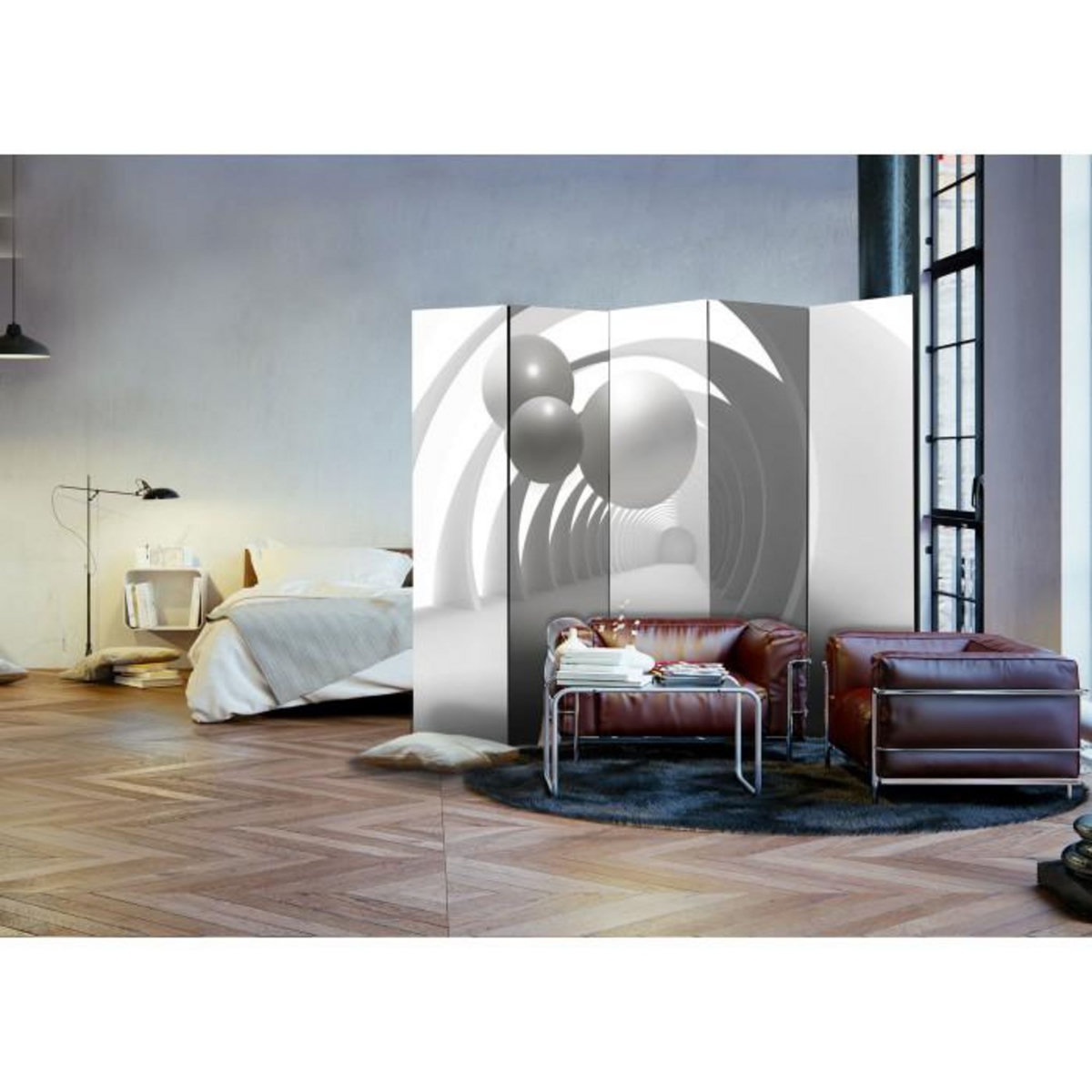 Paris Prix Paravent 5 Volets  White Tunnel  172x225cm