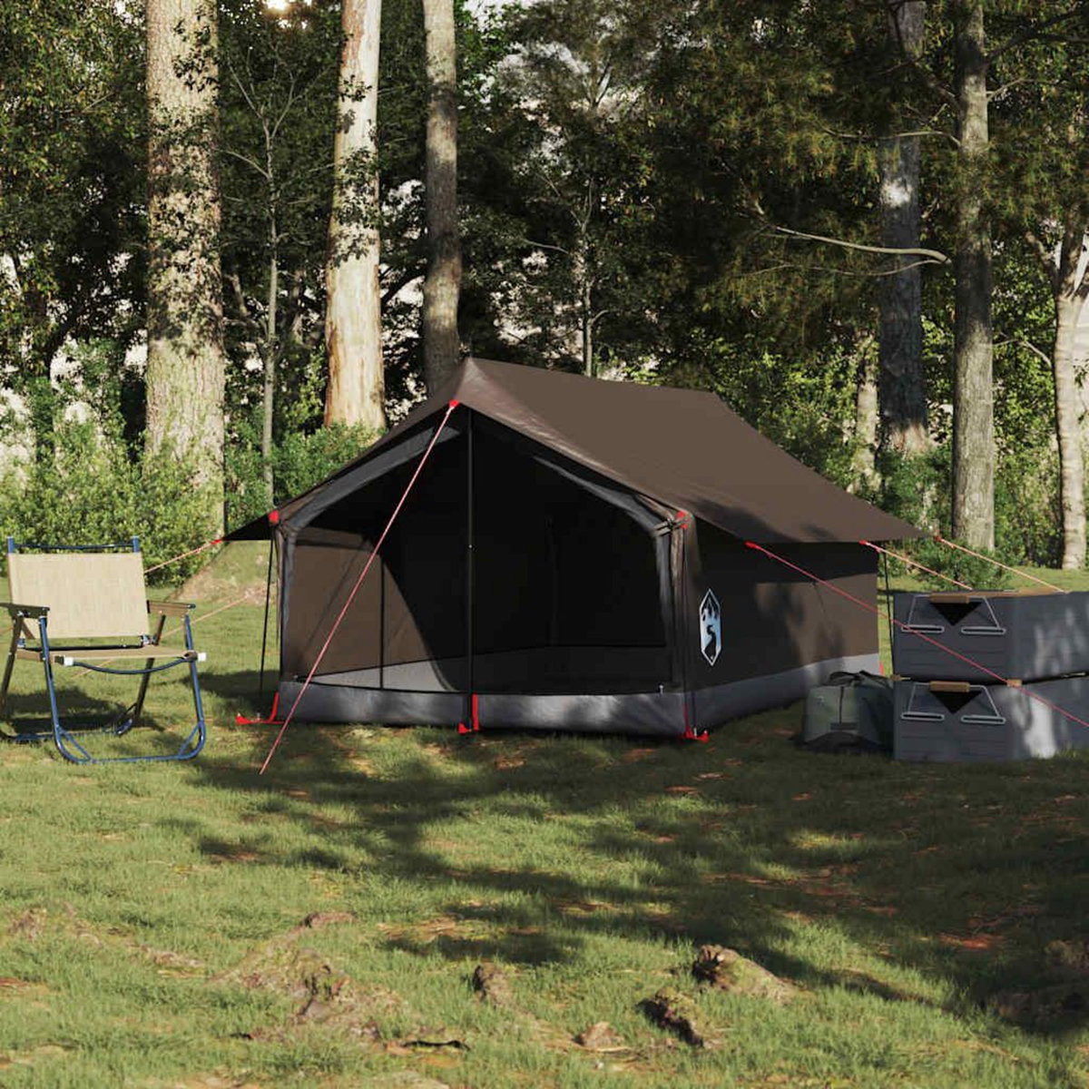 VIDAXL Tente de camping 2 personnes marron impermeable