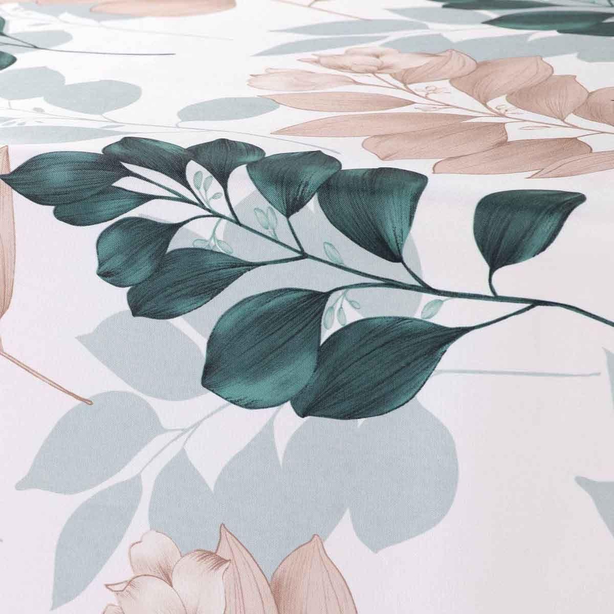 Voir la diapositive 2 : Douceur d'Intérieur Nappe imprimée  belline  150x240cm blanc & émeraude