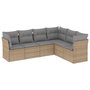 Voir la diapositive 2 : VIDAXL Salon de jardin avec coussins 6 pcs beige resine tressee