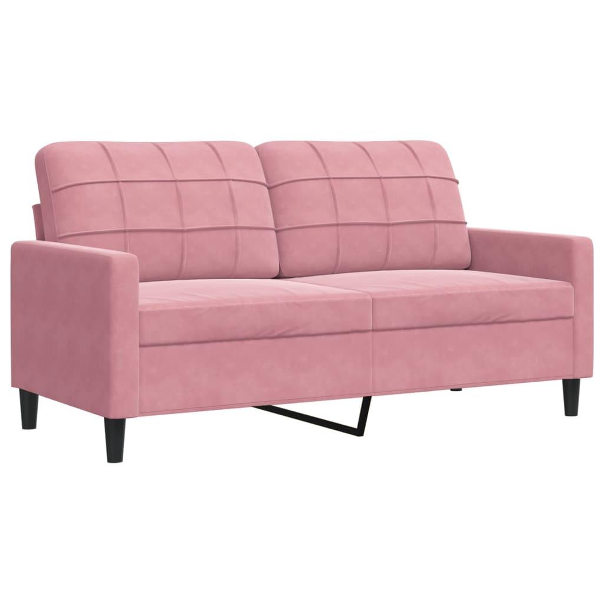 Voir la diapositive 4 : VIDAXL Ensemble de canapes 2 pcs avec coussins Rose Velours
