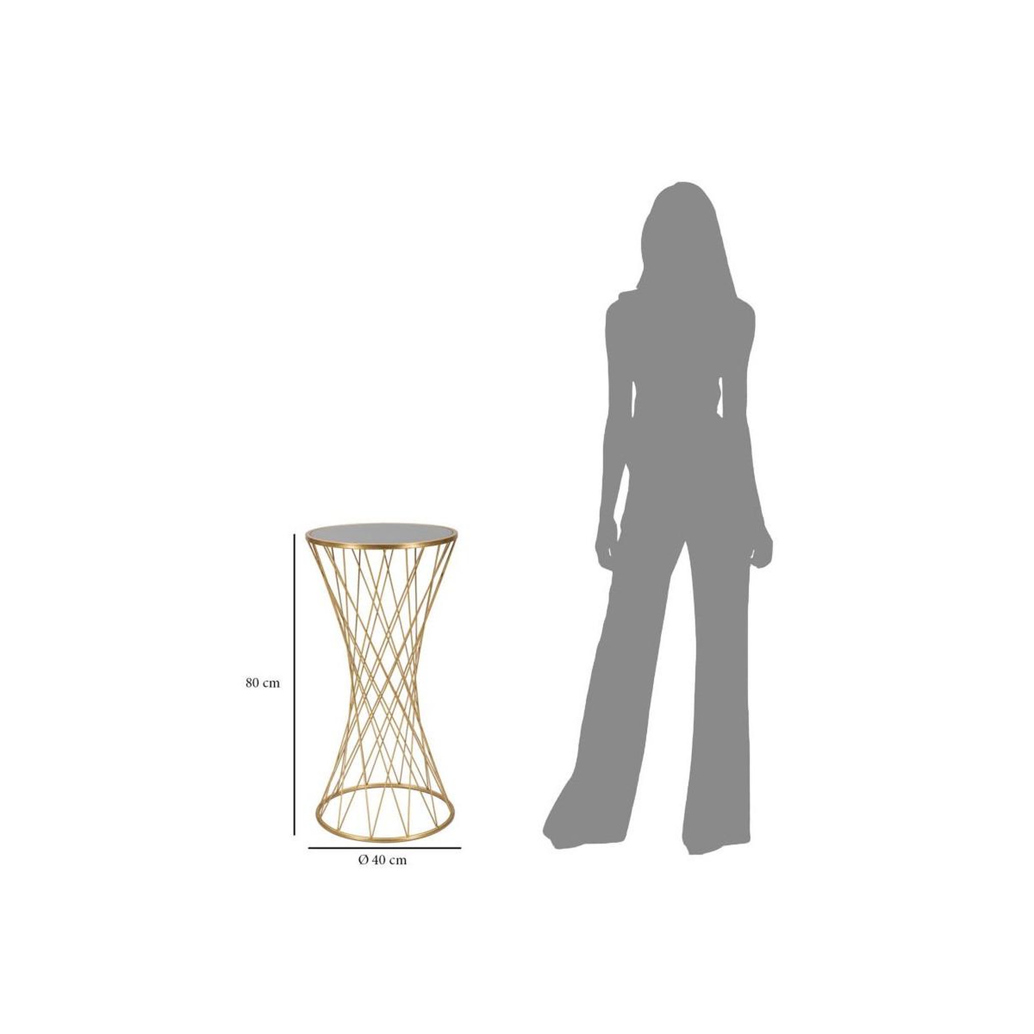 Voir la diapositive 6 : Paris Prix Table d'appoint en métal  tower  80cm or