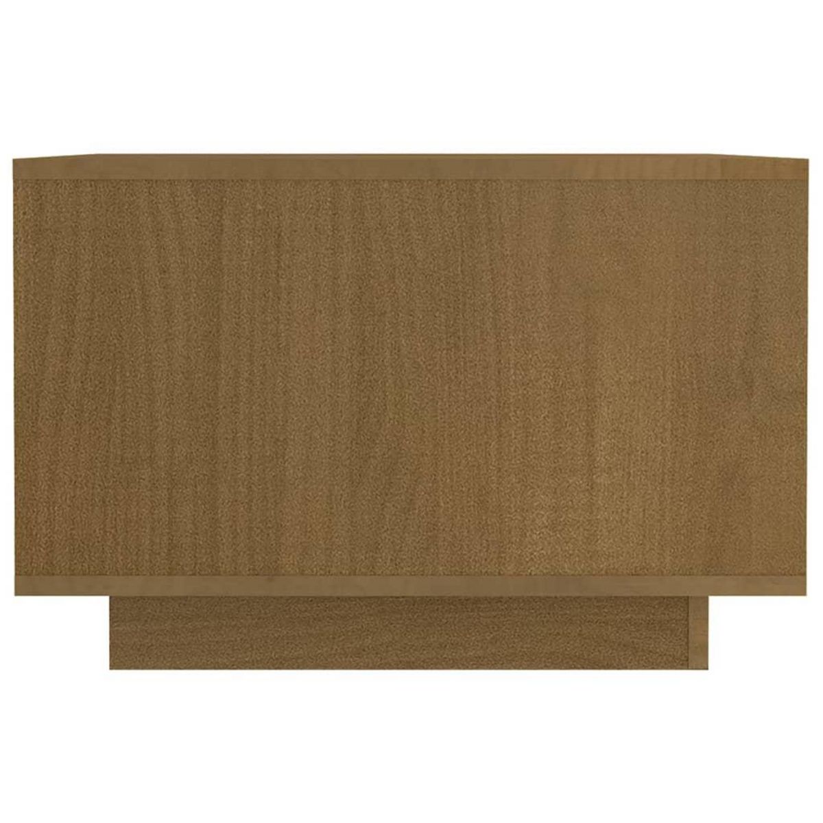VIDAXL Table basse marron miel 50x50x33,5 cm bois de pin massif