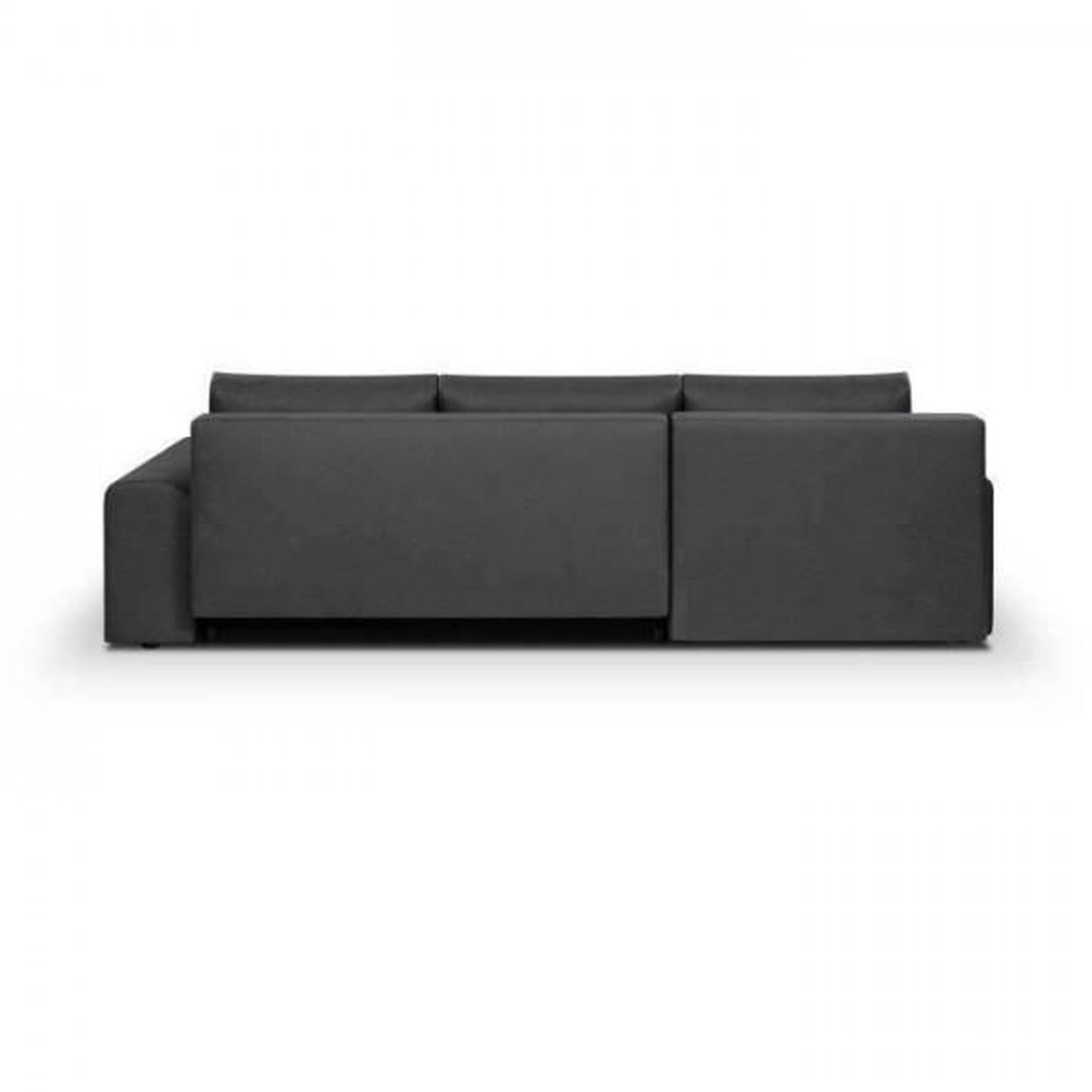 Voir la diapositive 5 : MARKET24 Canapé d'angle convertible réversible 5 places Indian - Tissu gris foncé - L 289 x P 94/188 x H 88 cm