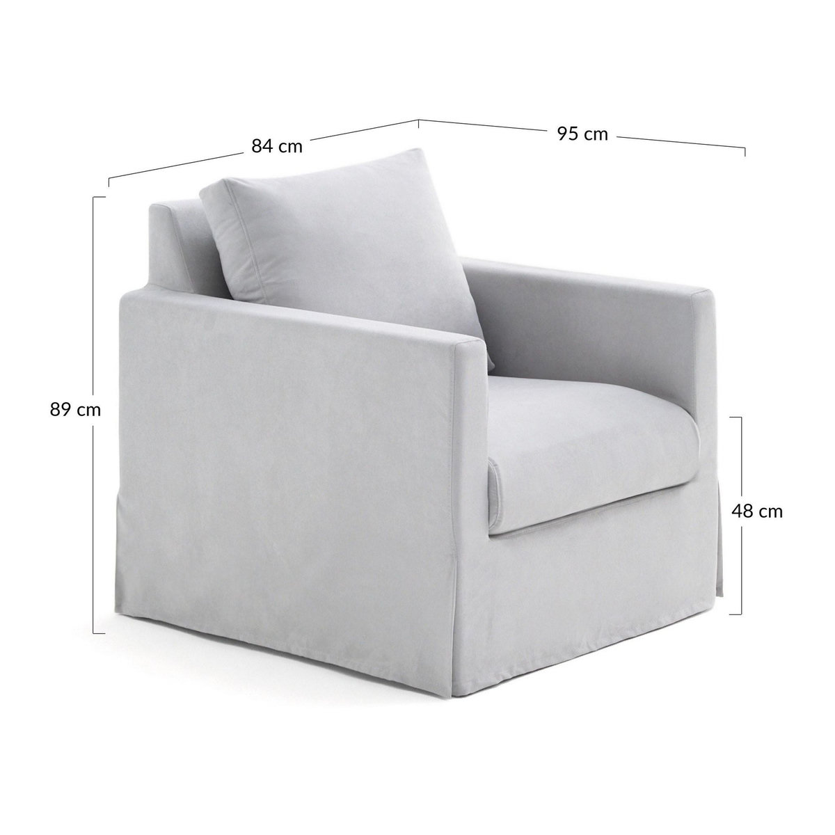LISA DESIGN Serena - housse en tissu pour fauteuil