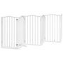 Voir la diapositive 2 : VIDAXL Barriere pour chiens et porte 6 panneaux blanc bois de peuplier