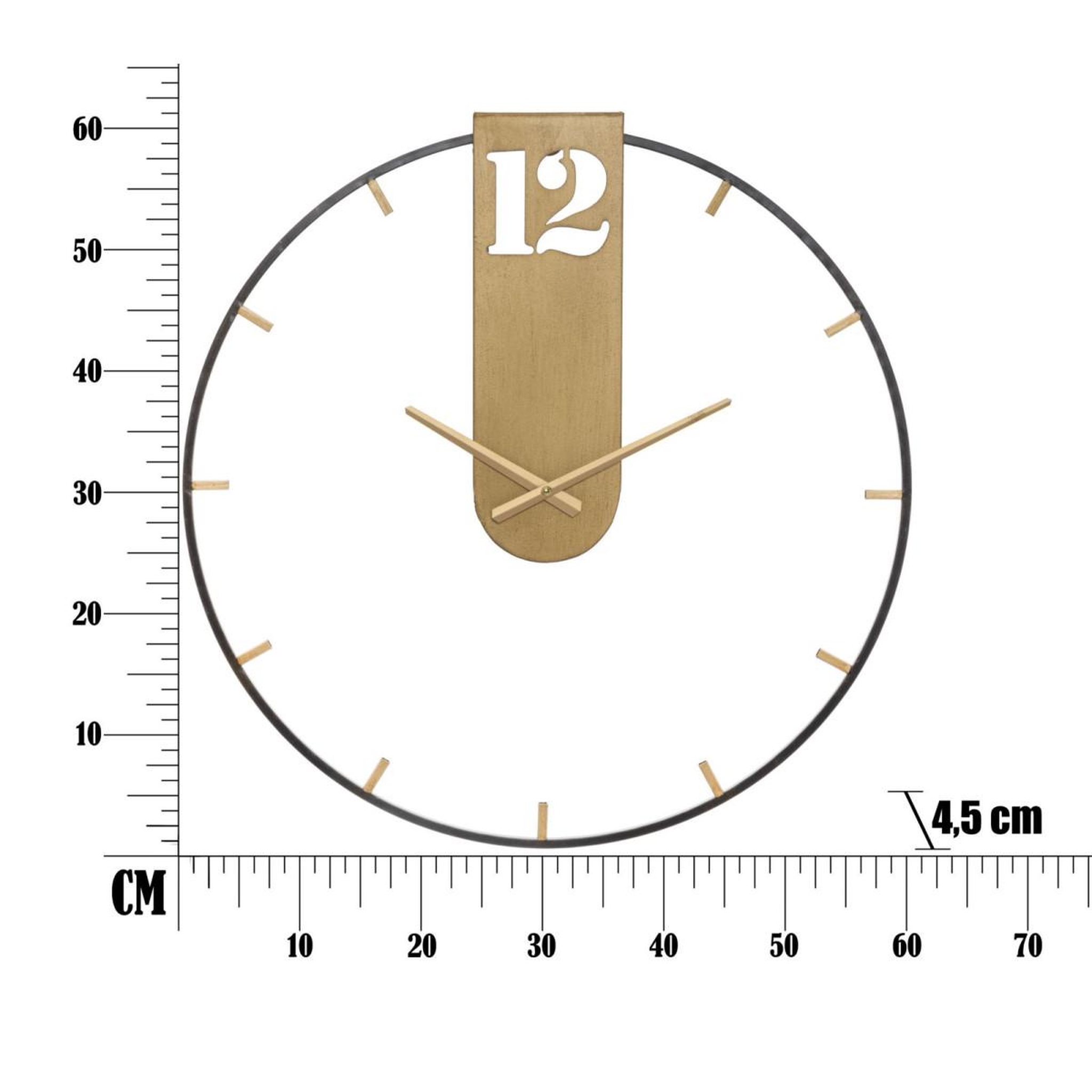 Voir la diapositive 2 : Paris Prix Horloge murale en métal  goldy  60cm or