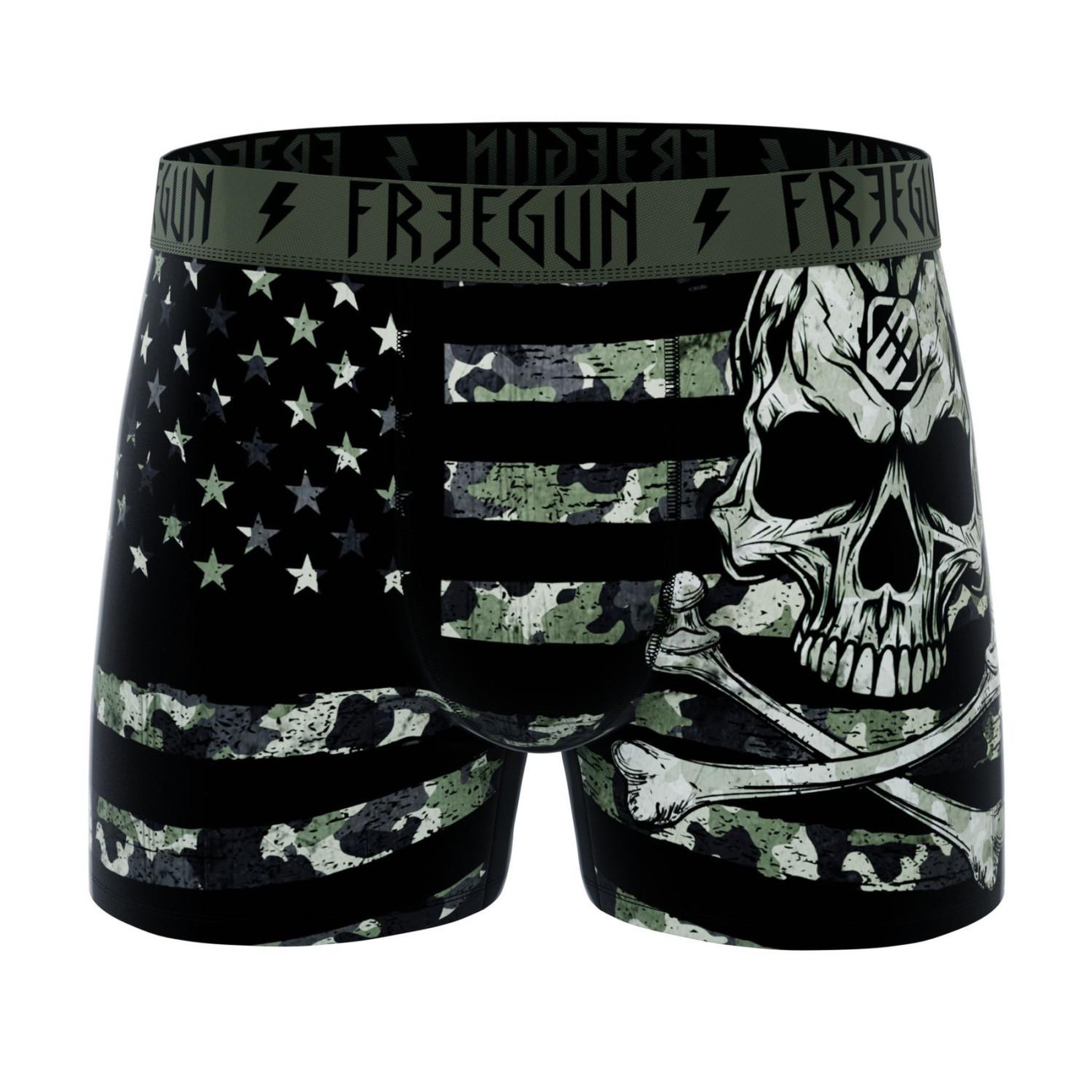 Voir la diapositive 4 : FREEGUN Lot de 4 boxers enfant Rock Skull
