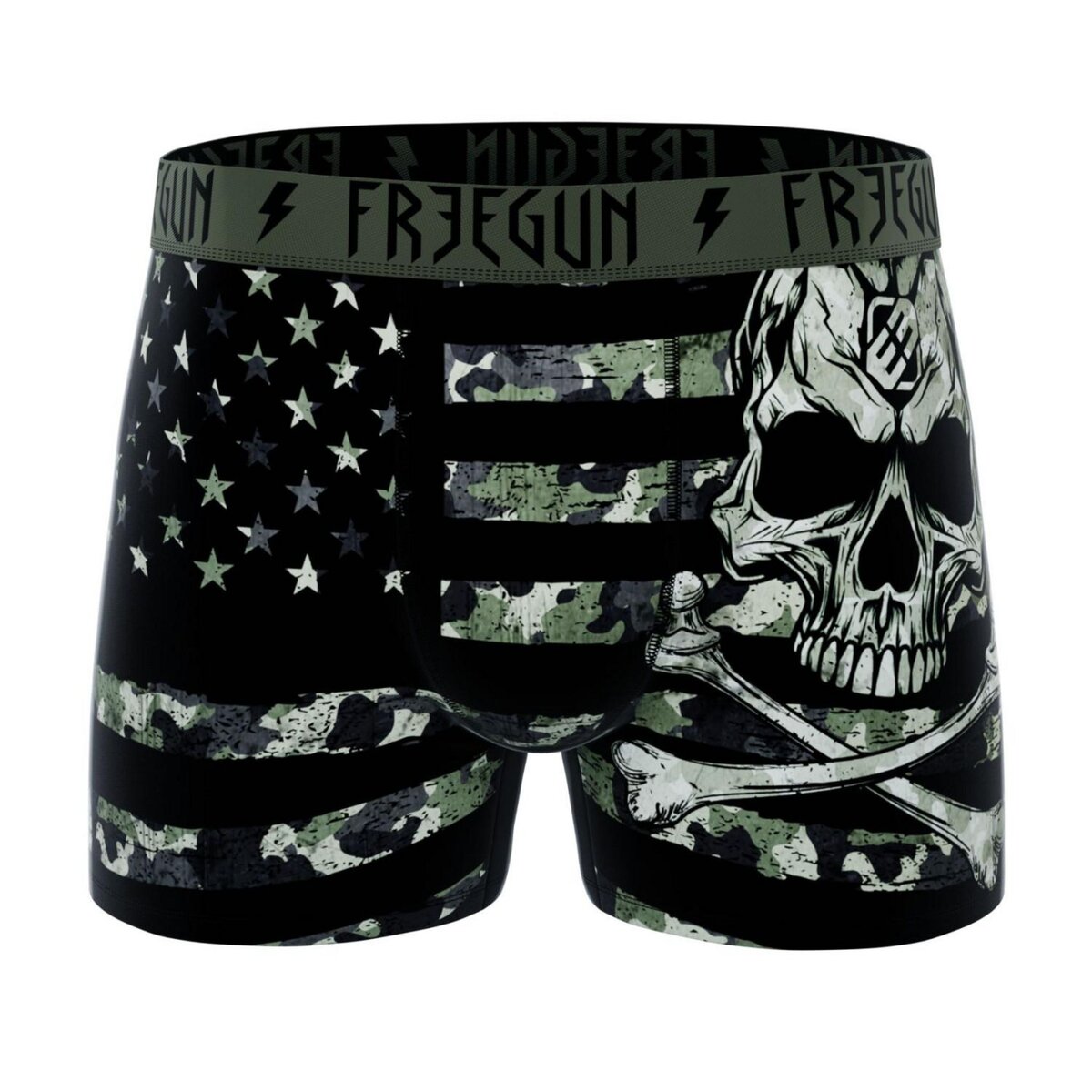FREEGUN Lot de 4 boxers enfant Rock Skull