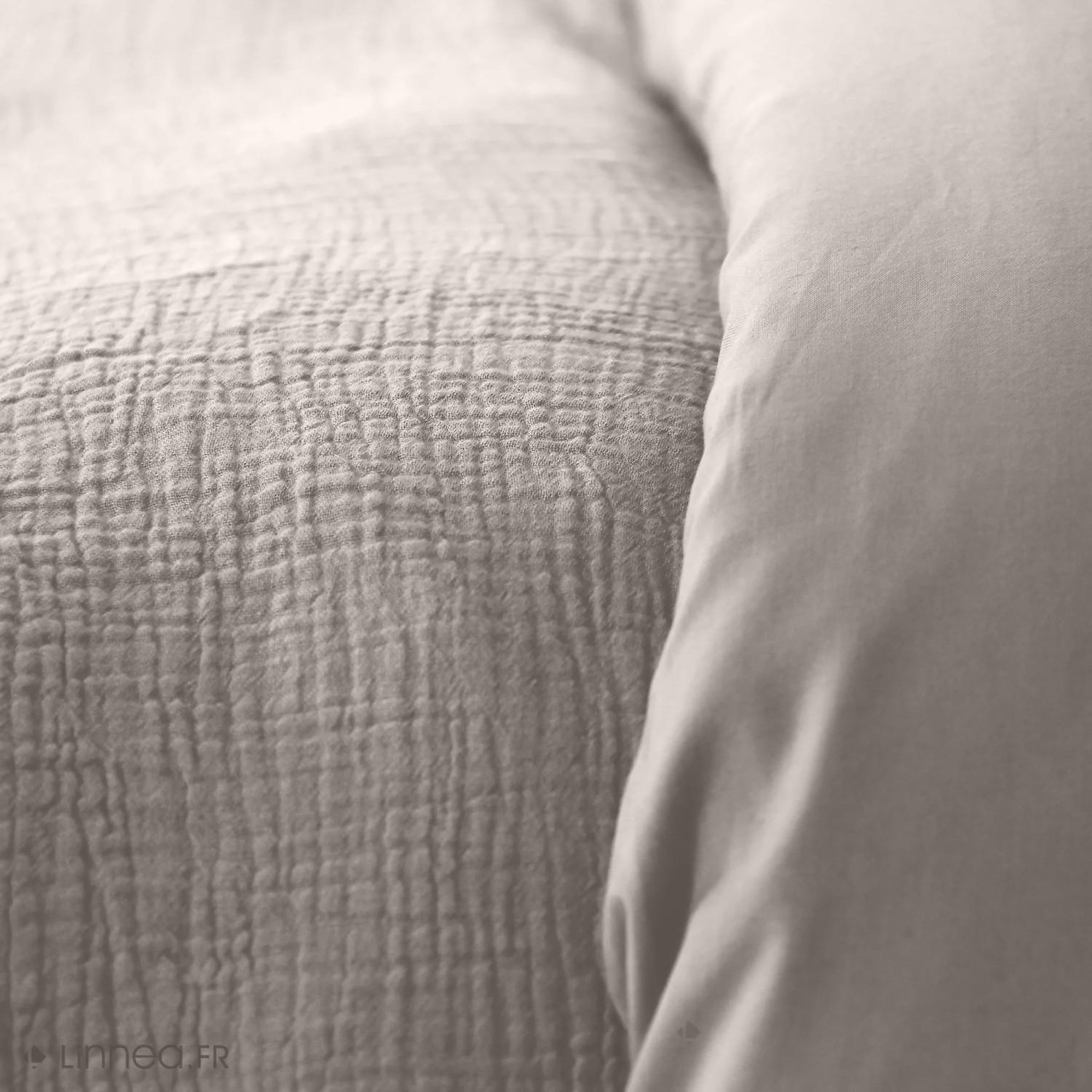 Voir la diapositive 3 : Home collection Parure housse de couette 100% gaze de coton