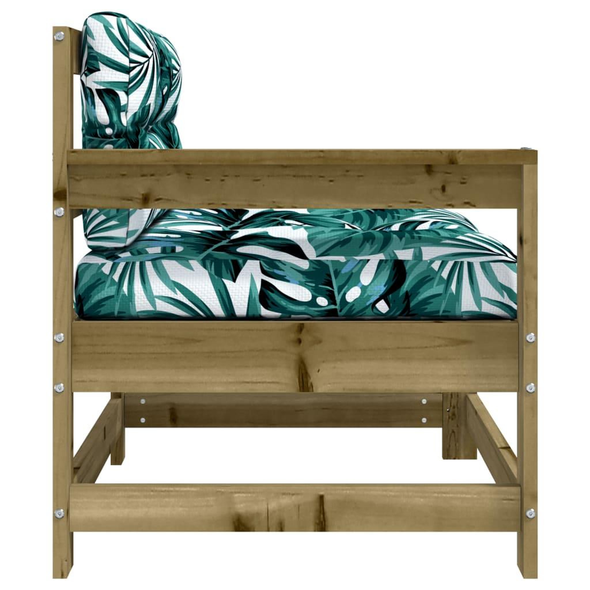 Voir la diapositive 4 : VIDAXL Chaise de jardin avec coussins bois de pin impregne