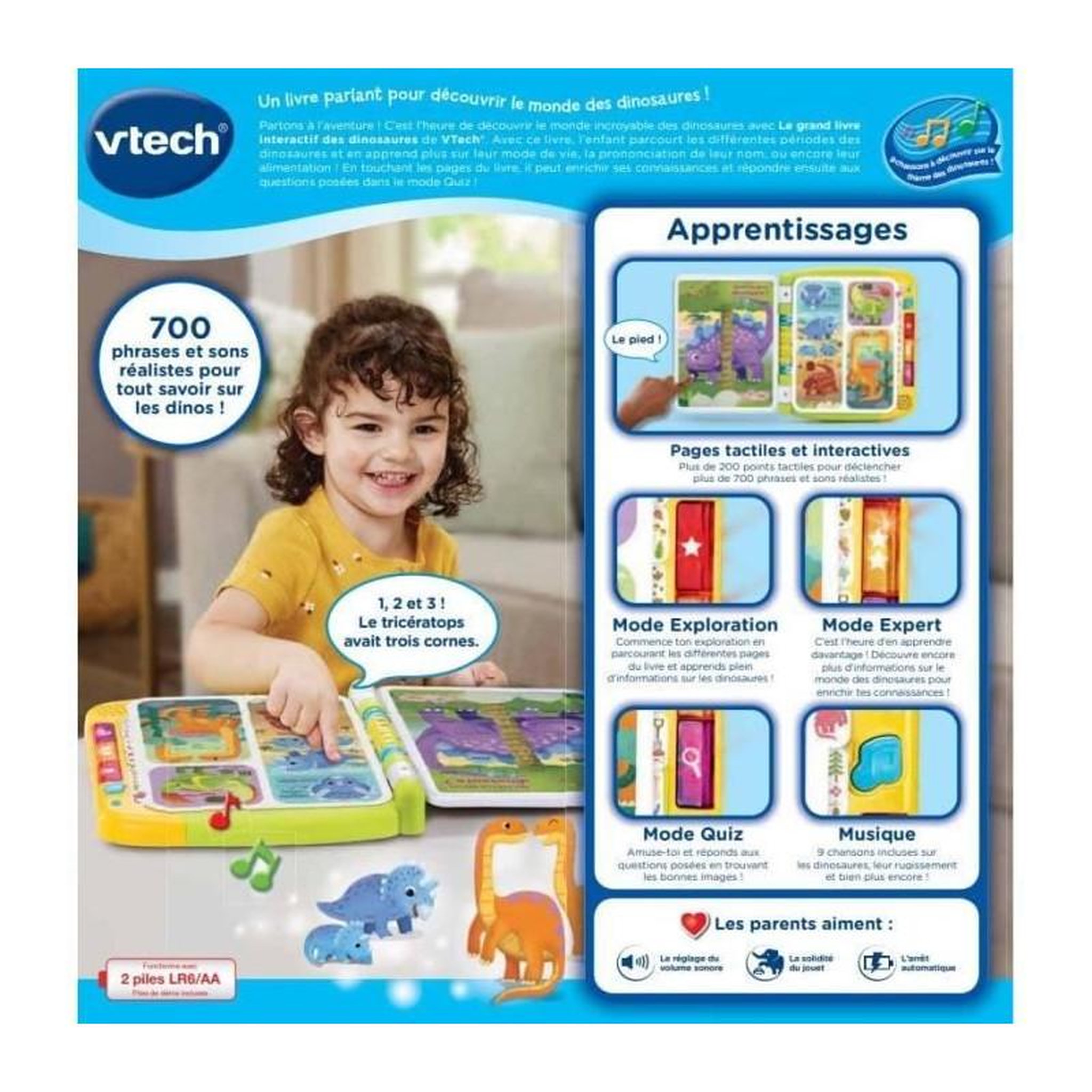 Voir la diapositive 4 : VTECH VTECH LE GRAND LIVRE INTERACTIF DES DINOSAURES