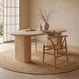 Voir la diapositive 5 : Paris Prix Table Ovale Effet Travertin  Miriam  180cm Beige