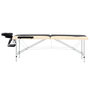 Voir la diapositive 3 : VIDAXL Table de massage pliable 2 zones Aluminium Noir et beige
