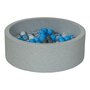  Piscine à balles Aire de jeu + 150 balles perle, transparent, gris, bleu clair