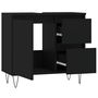 Voir la diapositive 4 : VIDAXL Armoire de salle de bain noir 65x33x60 cm bois d'ingenierie