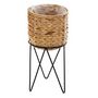 Voir la diapositive 2 : ATMOSPHERA Lot de 2 Cache-Pots sur Pied  Hya  54cm Naturel