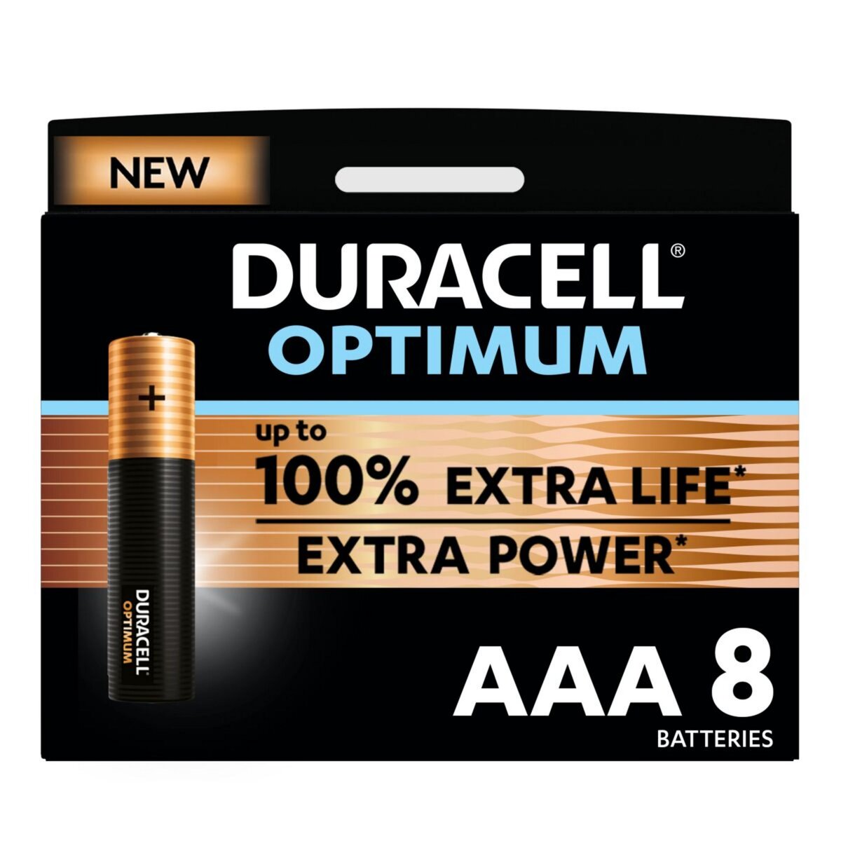 DURACELL Lot de 8 piles duracell AAA optimum