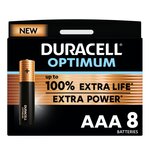 DURACELL Lot de 8 piles duracell AAA optimum