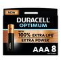 Voir la diapositive 1 : DURACELL Lot de 8 piles duracell AAA optimum