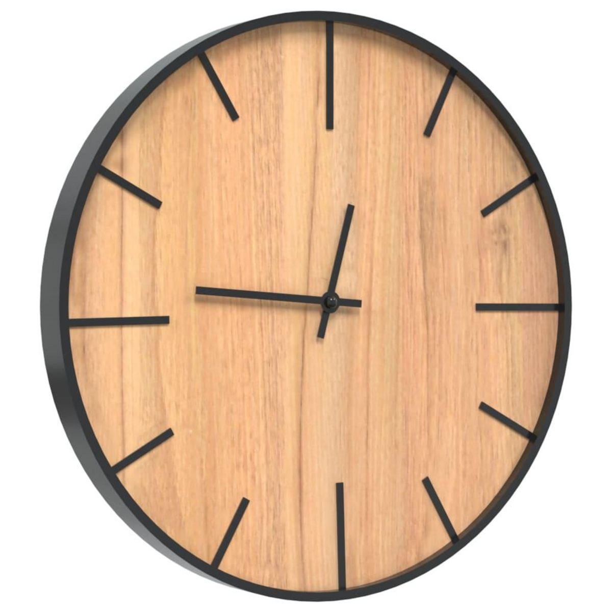 VIDAXL Horloge murale marron Ø39 cm fer et bois d'ingenierie