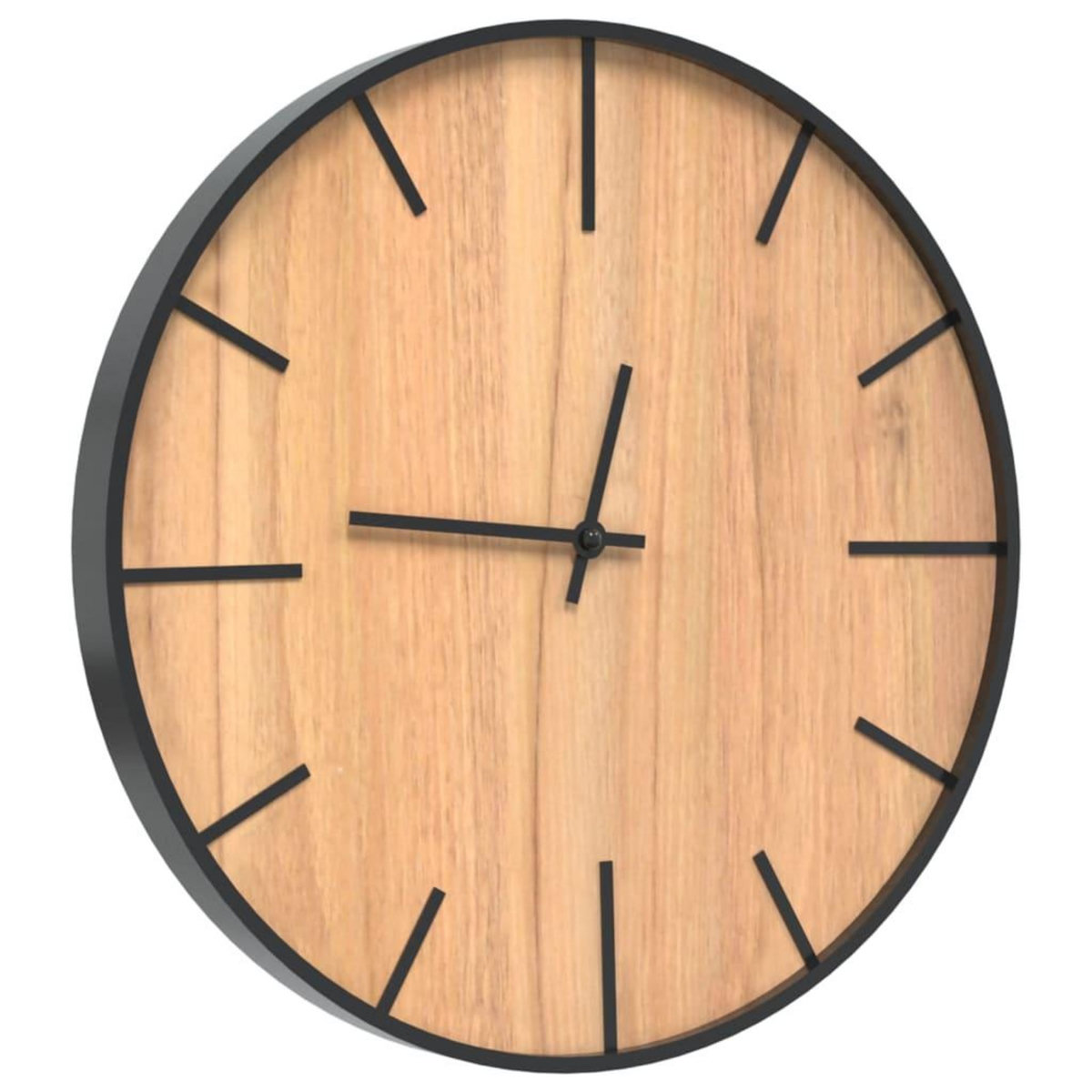 VIDAXL Horloge murale marron Ø39 cm fer et bois d'ingenierie